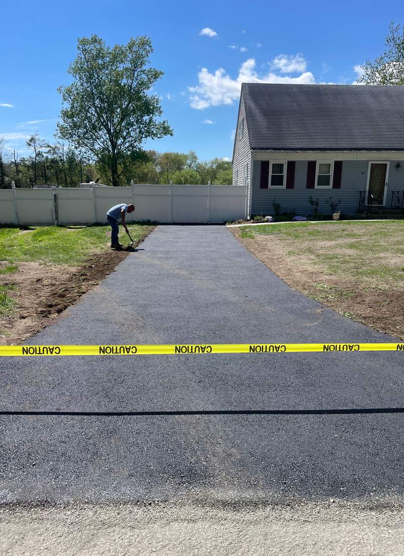 Custom asphalt driveway