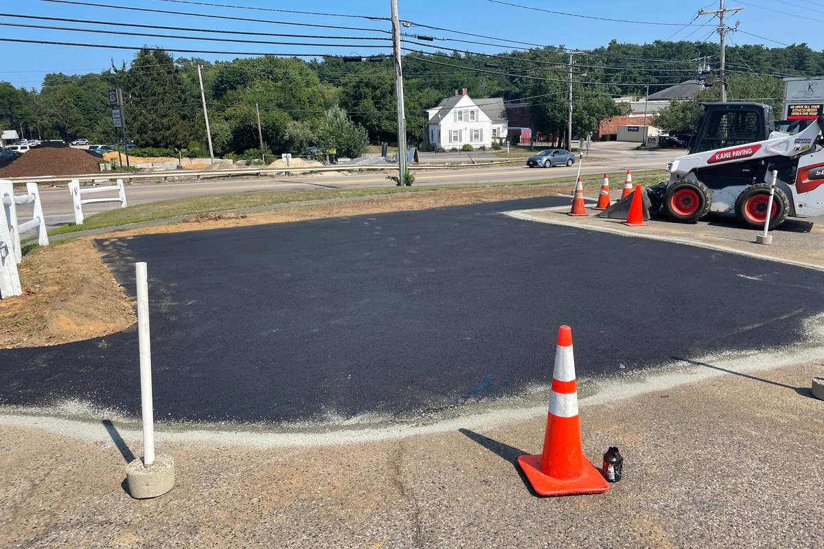 Asphalt basketball court surface