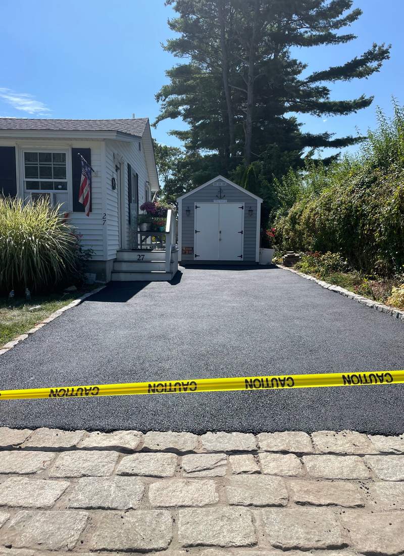 Paving crew at work